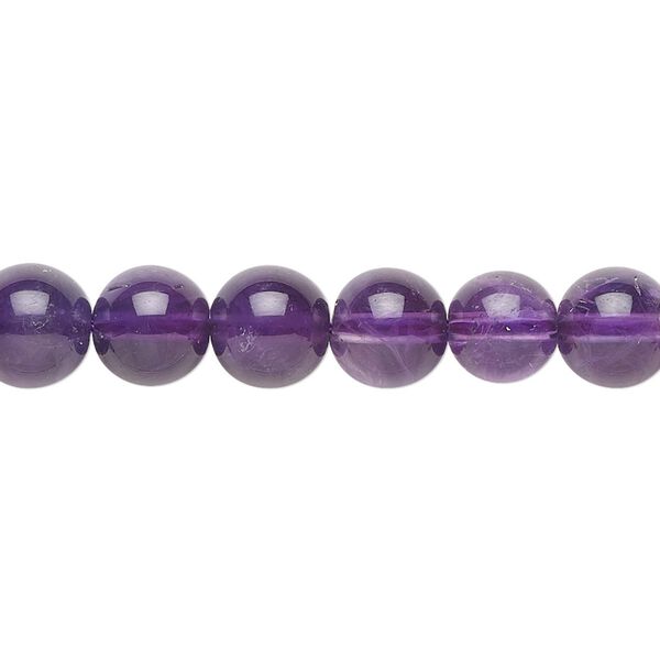 Amethyst 1pkg1, round bead natural 15.5-16 inch 8mm image number 0