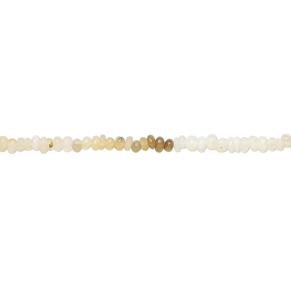 Bead, Ethiopian opal (natural), shaded, 2x1mm-3x2mm hand-cut rondelle, C+ grade, Mohs hardness 5 to 6-1/2. Sold per 16-inch strand. image number 0