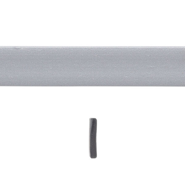 Cord, silicone, silver, 10x1.7mm flat. Sold per pkg of 1 yard. image number 0