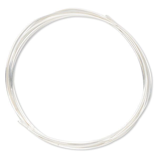 Wire, sterling silver-filled, half-hard, square, 22 gauge. Sold per 50-foot spool. image number 0