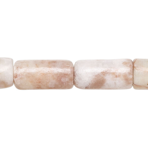 Redline marble 1pkg1, tube bead natural, 15 inch 19x9mm-22x9mm image number 0