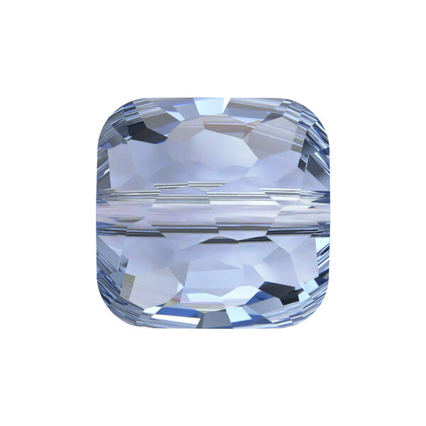 Bead 1pkg4 light sapphire, Crystal Passions® 8mm puffed square 5035 image number 0