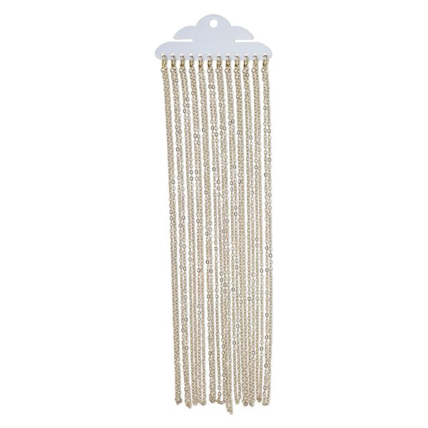 Chain, antique gold-finished steel, 2.8mm oval rolo, 24 inches with lobster claw clasp. Sold per pkg of 10. image number 0
