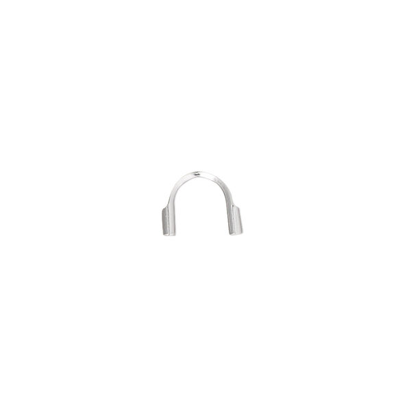 Wire protector, Accu-Guard™, sterling silver, 7mm tube with 1mm inside diameter. Sold per pkg of 10. image number 0