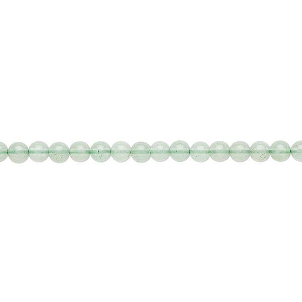 Bead 1pkg1 green aventurine, 3mm round B grade, 15.5-16 inch natural light to medium image number 0