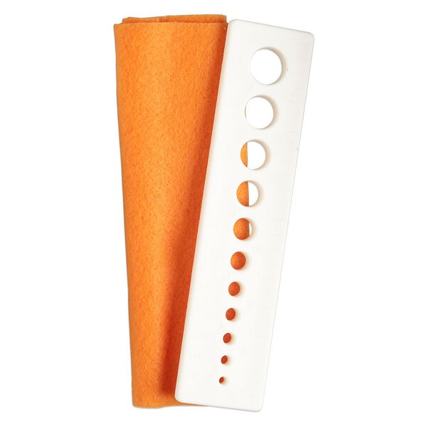 Viking Knit tool, Lazee Daizee™ Draw Plate, plastic, white, 6-1/2 x 1-1/2 inch flat rectangle. Sold individually. image number 0