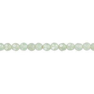 Green aventurine 1pkg1, faceted round bead natural 15.5-16 inch 4mm