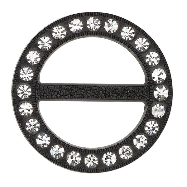 Focal, plastic and glass, black and clear, 38mm round with 25mm bar. Sold individually. image number 0