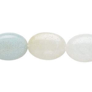 Amazonite 1pkg1, hand-cut flat oval bead natural 1light to dark 15.55.5-16 inch 18x13mm