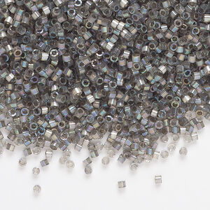 Seed bead, Miyuki Delica&reg; 1pkg250g glass, #11 round, translucent silk rustic grey (DB-1872)