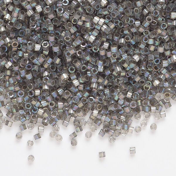 Seed bead, Miyuki Delica&reg; 1pkg250g glass, #11 round, translucent silk rustic grey (DB-1872) image number 0