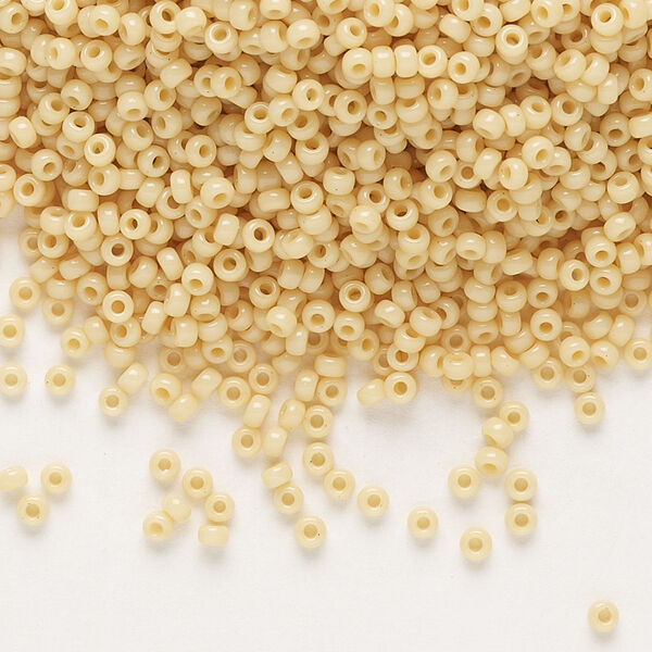 Seed bead, Miyuki, glass, pkg/250g, #11 rocaille, opaque pear, (RR-493). image number 0