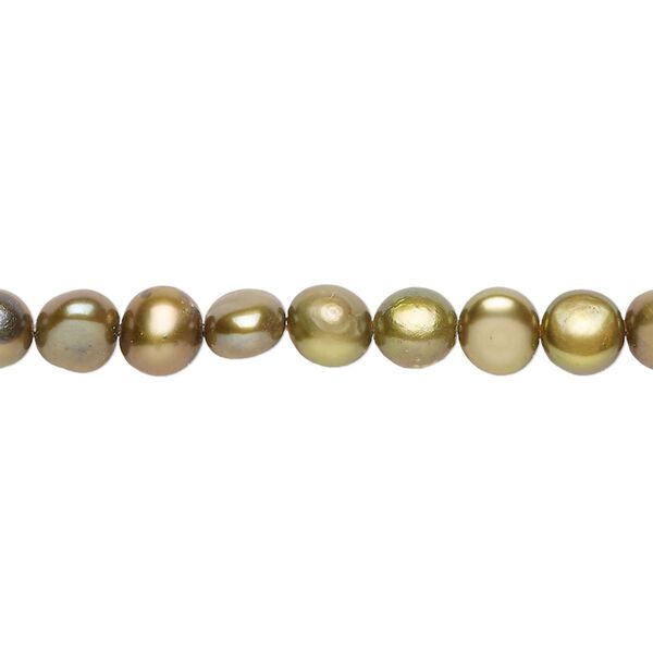 Freshwater pearl 1pkg1, flat-sided potato, 15 inch iris bronze 5-6mm cultured image number 0