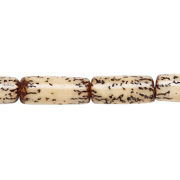 Bead, betel nut (waxed), 11x6mm-17x8mm tube. Sold per 15-1/2" to 16" strand. image number 0
