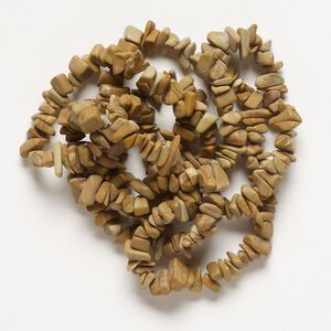 Landscape stone 1pkg1, matte chip bead natural 32 inch small to large