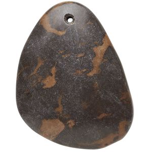 Portoro marble 1pkg1, puffed flat back freeform focal natural 41x33mm-45x36mm