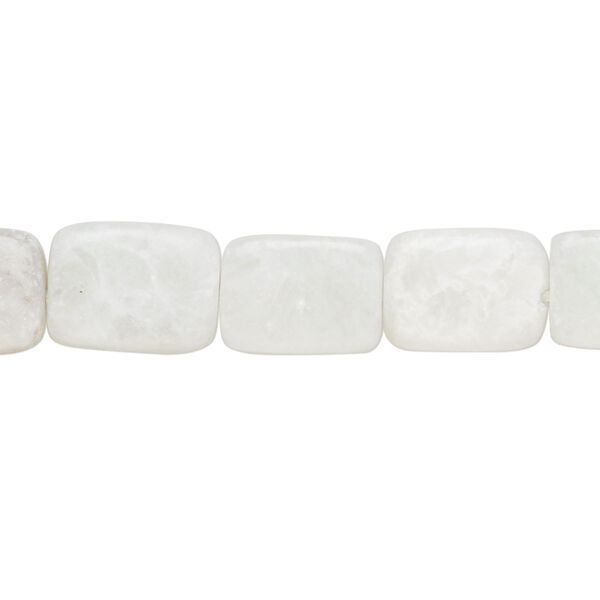 Bead, amazonite (natural), 11x9mm-12x10mm rounded flat rectangle, D grade, Mohs hardness 6 to 6-1/2. Sold per 15-inch strand. image number 0