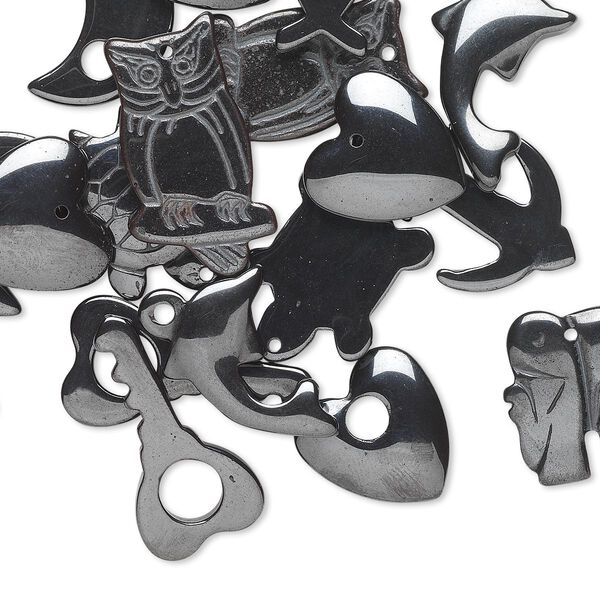 Focal and drop mix, Hemalyke™ (man-made), 20x19mm-34x19mm mixed shape. Sold per pkg of 24. image number 0