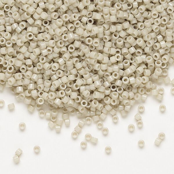 Seed bead, Delica®, glass, pkg/7.5g, #11 round, Duracoat® opaque outside dyed flax (DB-2362). image number 0