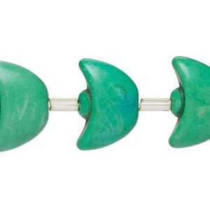 Bead, "turquoise" (resin) (imitation), kelly green, 21x14mm-22x15mm ingot. Sold per pkg of 13.