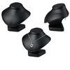Display, necklace, leatherette, black, 5 x 5-1/2 x 5-inch pedestal. Sold individually. image number 0