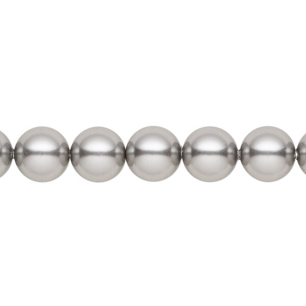 Pearl 250pk grey, Crystal Passions® 8mm round 5810 image number 0