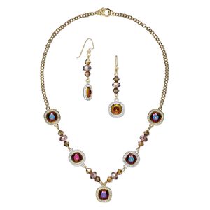 Necklace and earring set, One of a Kind Jewelry, 17-1/2 inches. Only one available.