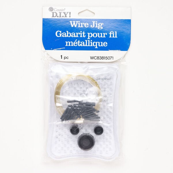 Wire jig kit 1pkg22, assorted sizes and shapes, gold- / silver-finished copper / plastic image number 0