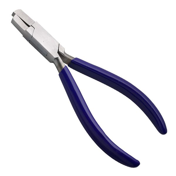 Pliers, stone-setting, stainless steel and rubber, blue, 5 inches. Sold individually. image number 0