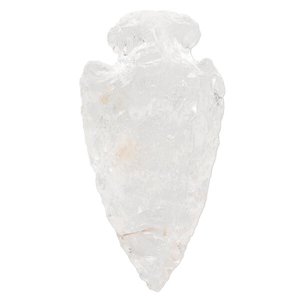 Quartz crystal 1pkg1, hand-knapped undrilled arrowhead focal natural 36x18mm-48x22mm image number 0