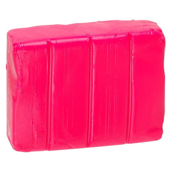 Polymer clay, Sculpey® PREMO, fluorescent pink. Sold per 2-ounce bar. image number 0