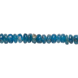 Blue apatite 1pkg1, hand-cut rondelle bead natural 13 inch 5x3mm-6x4mm