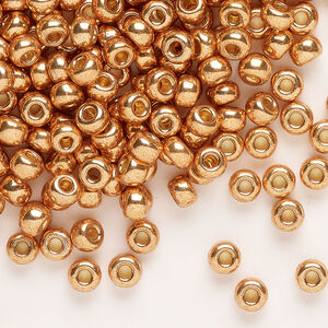 Seed bead, Miyuki 1pkg250g glass, #6 rocaille, Duracoat&reg; opaque galvanized muscat (RR-4206)