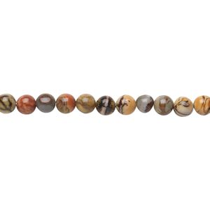 Red creek jasper 1pkg1, round bead 15.5-16 inch 4mm
