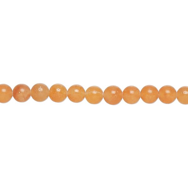 Red aventurine 1pkg1, round bead natural 15 inch 4-5mm image number 0
