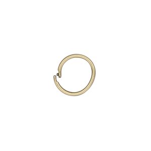 Loop Lock™, JBB Findings, antiqued brass, 12mm smooth round. Sold per pkg of 2.