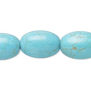 Magnesite 1pkg1, oval bead 8 inch 19x13mm-20x14mm