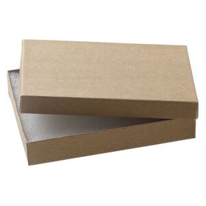 Paper / "cotton" (polyester) 1pkg4, rectangle box kraft 5.25x3.75x.88 inch