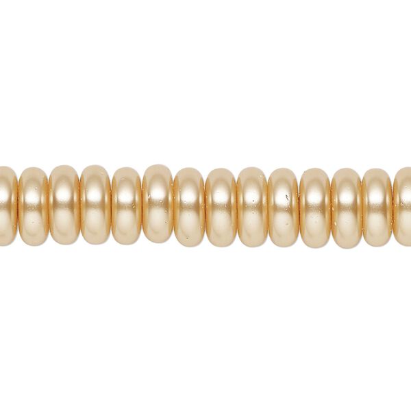 Pearl 1pk champagne, Celestial Crystal® 8x3mm rondelle 15.5-16 inch image number 0