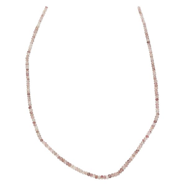 Strawberry quartz 1pkg1, hand-cut faceted rondelle bead natural 15.5-16 inch graduated 3x2mm-4x3mm image number 0