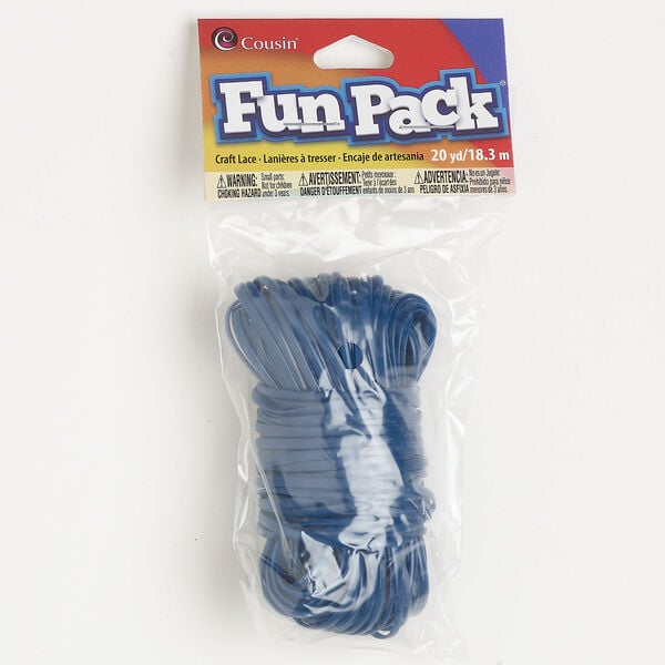 Cord 1pkg1 plastic, dark blue, 2.5mm flat, 20-yard section. image number 0