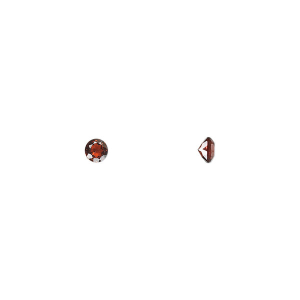 Gem, almandite garnet (natural), 3.5mm faceted round, A grade, Mohs hardness 7 to 7-1/2. Sold per pkg of 6. image number 0