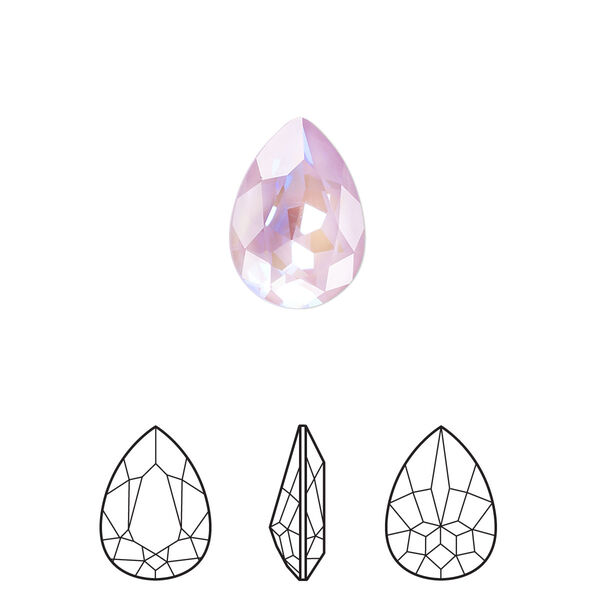 Fancy stone 1pk crystal lavender DeLite, Crystal Passions® 14x10mm pear 4320 image number 0