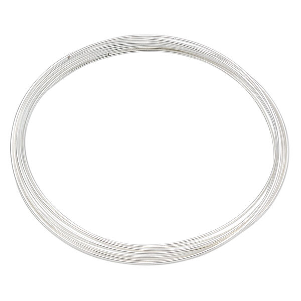 Memory wire 1pkg1 carbon steel,  0.65-0.75mm 2.25-inch diameter, 1 ounce silver plate image number 0