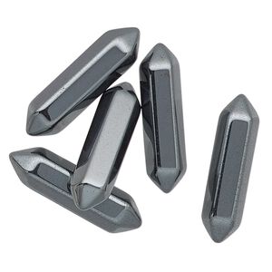 Hemalyke™ 1pkg5, undrilled double-terminated point drop 23x6mm-25x6mm