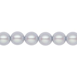 Pearl 25pk pearlescent grey, Preciosa Czech crystal 8mm round