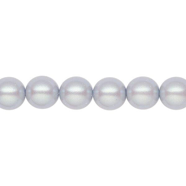 Pearl 25pk pearlescent grey, Preciosa Czech crystal 8mm round image number 0