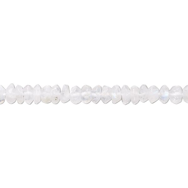 Rainbow moonstone 1pkg1, hand-cut faceted rondelle bead natural 13 inch 4x1mm-5x3mm image number 0