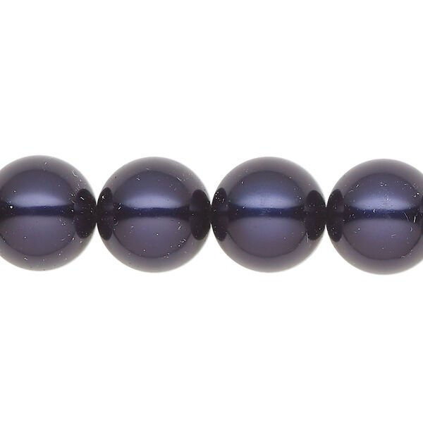 Pearl 10pk dark blue, Preciosa Czech crystal 12mm round image number 0