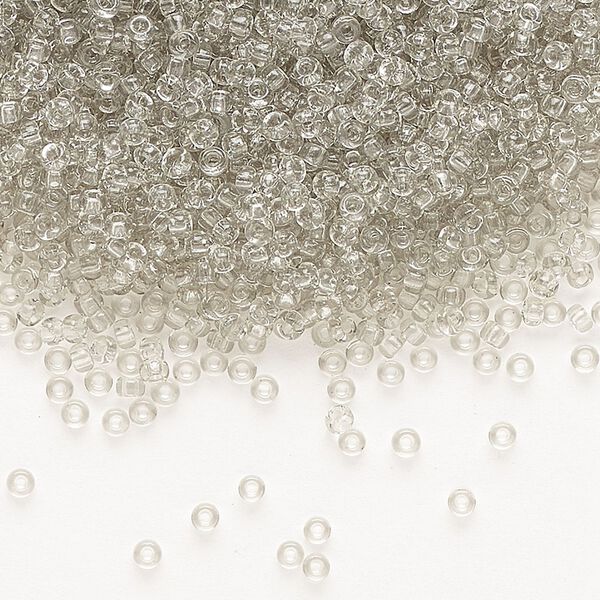 Seed bead, Miyuki, glass, pkg/250g, #11 rocaille, transparent taupe (RR-2412). image number 0